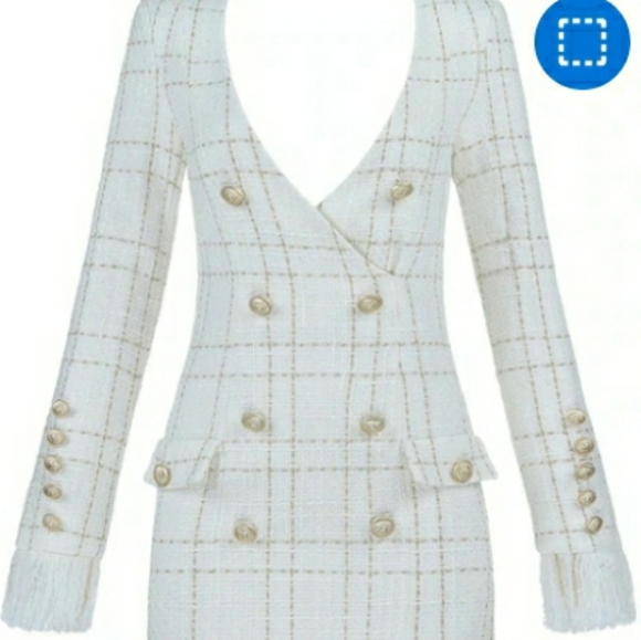 New-Never Worn! SEXY Double Breasted Boucle Dress | Size Small - Picture 2 of 6